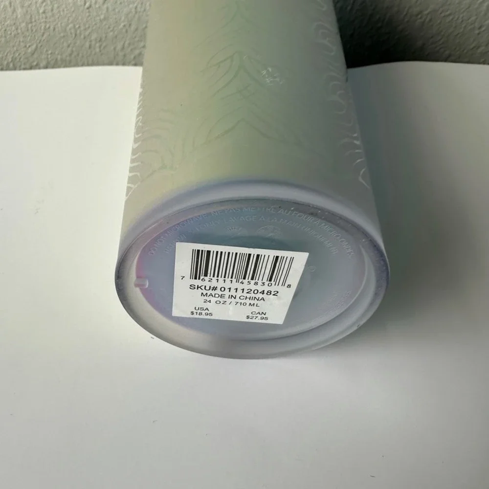 Starbucks 2021 50th 24oz Venti Iridescent Siren Tail Pearl‎ Cold Cup Tumbler